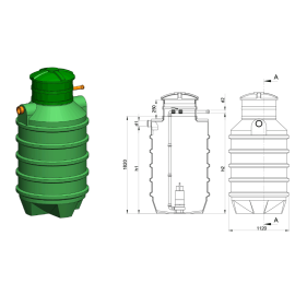 Studnia przepompowa - przepompownia PP 1100 - 1820