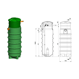 Studnia przepompowa - przepompownia PP 700 - 1820