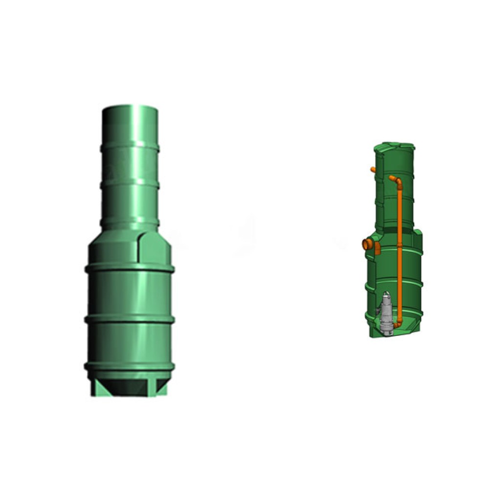 Studnia przepompowa - przepompownia PP 600-2025 250/390 litrów