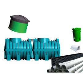 Oczyszczalnia ścieków SZAKK 2400/2600 litrów z pakietami W-BOX 1N