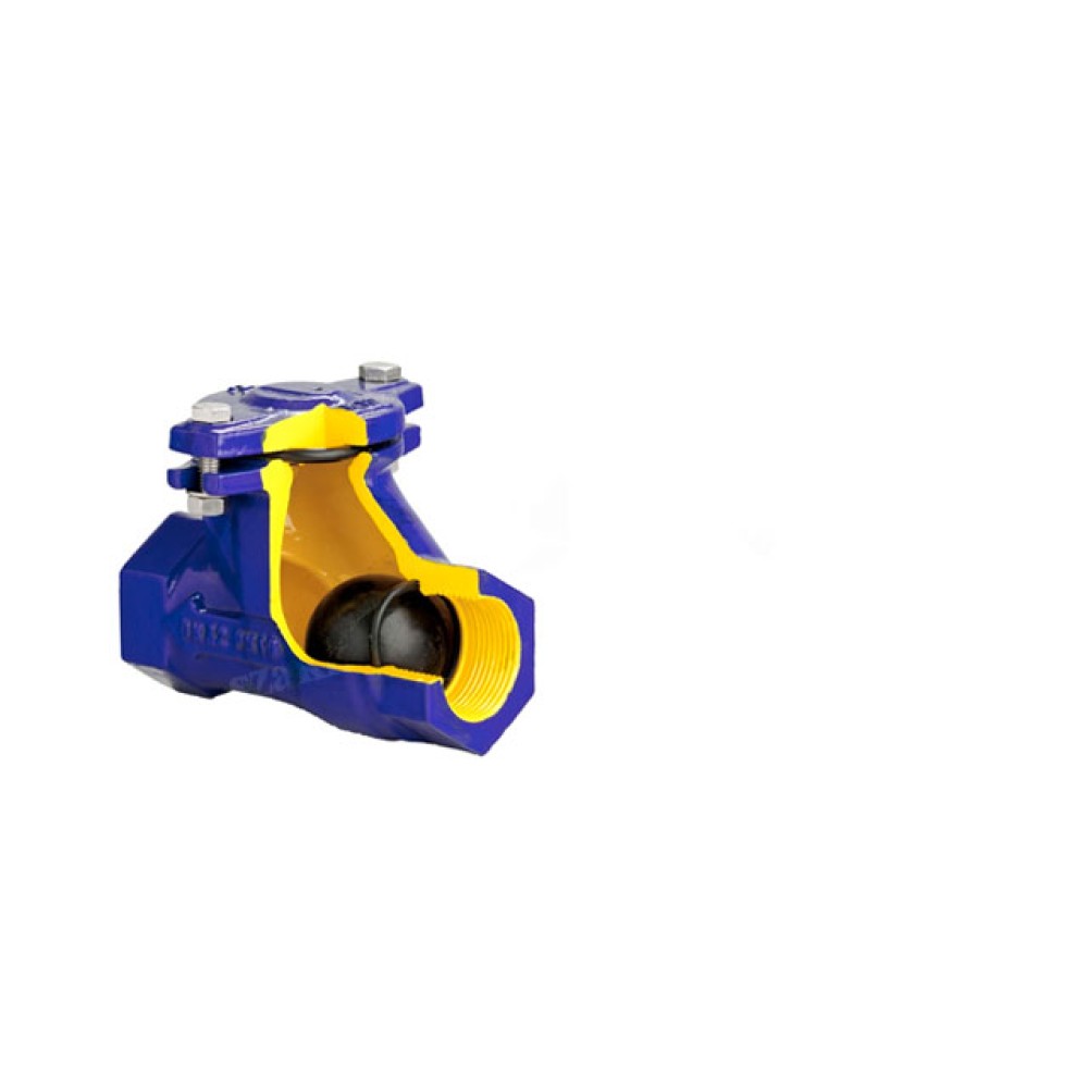 Zawór zwrotny zCHE Fig. 401 fi 50 żeliwny GGG40  + kształtki PE