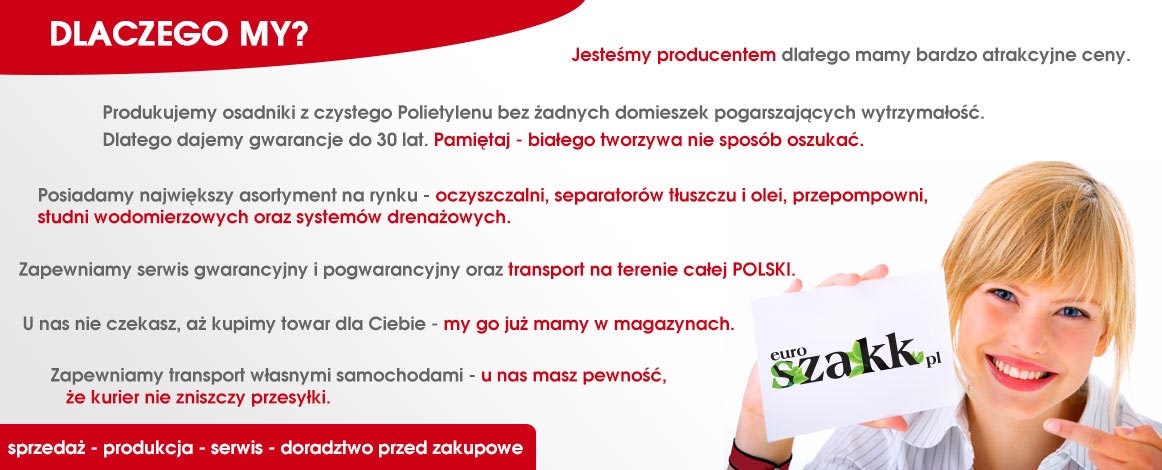 Producent oczyszczalni ścieków, separatorów, studni, przepompowni ścieków - dlaczego my?