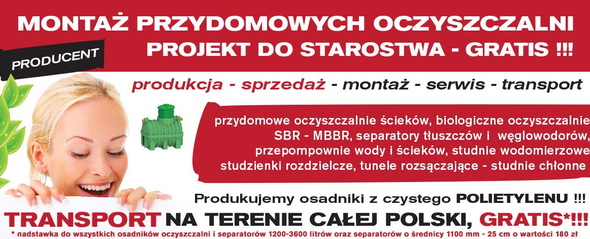 Montaż przydomowych oczyszczalni ścieków śląsk i łódzkie - projekt gratis
